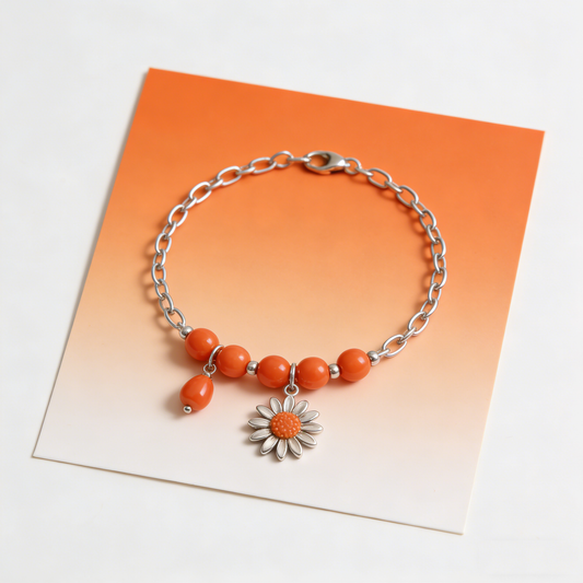 Orange Petal Bracelet